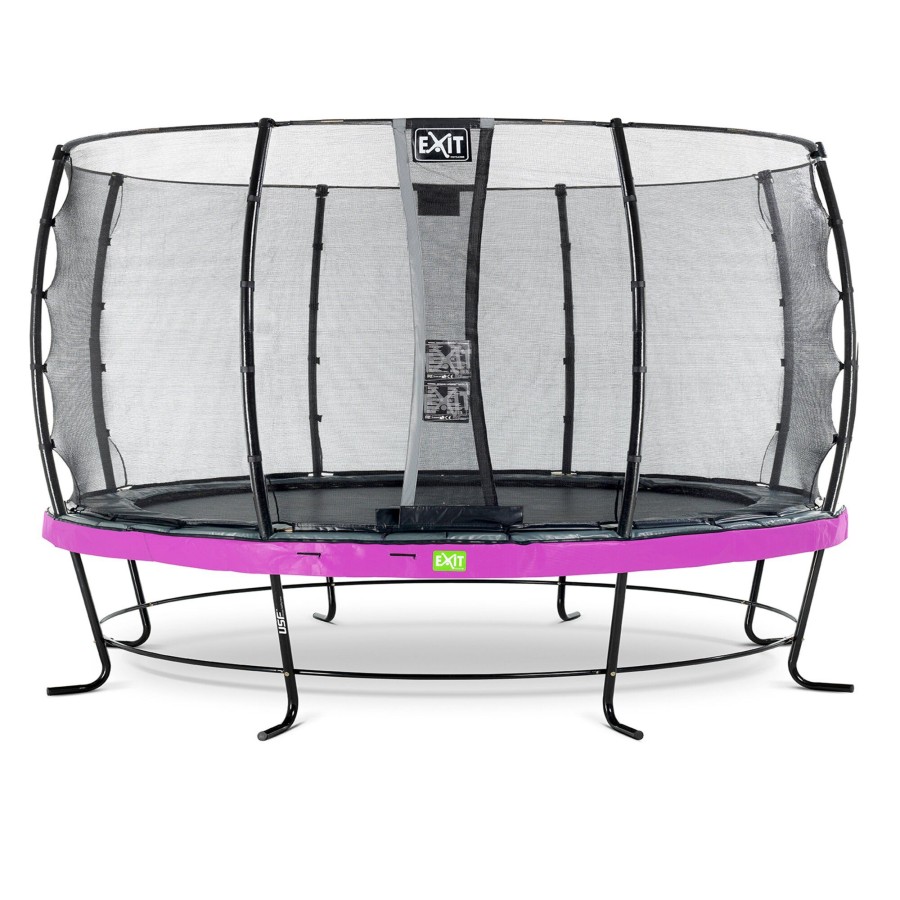 Trampolines EXIT Toys Ronde Trampolines | Exit Elegant Trampoline O427Cm Met Economy Veiligheidsnet - Paars