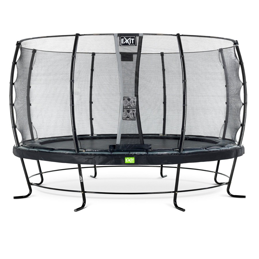 Trampolines EXIT Toys Ronde Trampolines | Exit Elegant Trampoline O427Cm Met Economy Veiligheidsnet - Zwart