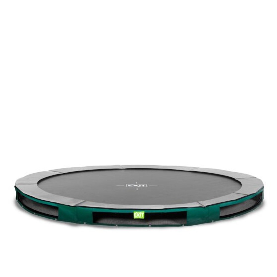 Trampolines EXIT Toys Ronde Trampolines | Exit Elegant Premium Inground Sports Trampoline O427Cm - Groen