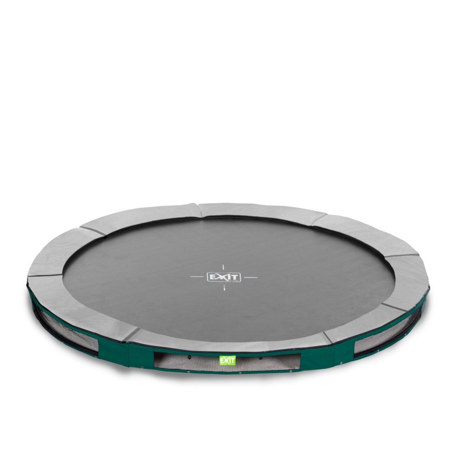 Trampolines EXIT Toys Ronde Trampolines | Exit Elegant Premium Inground Sports Trampoline O427Cm - Groen