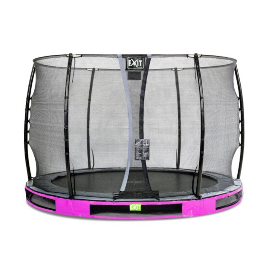 Trampolines EXIT Toys Ronde Trampolines | Exit Elegant Inground Trampoline O305Cm Met Economy Veiligheidsnet - Paars