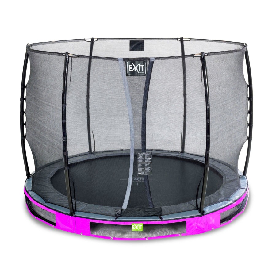 Trampolines EXIT Toys Ronde Trampolines | Exit Elegant Inground Trampoline O305Cm Met Economy Veiligheidsnet - Paars