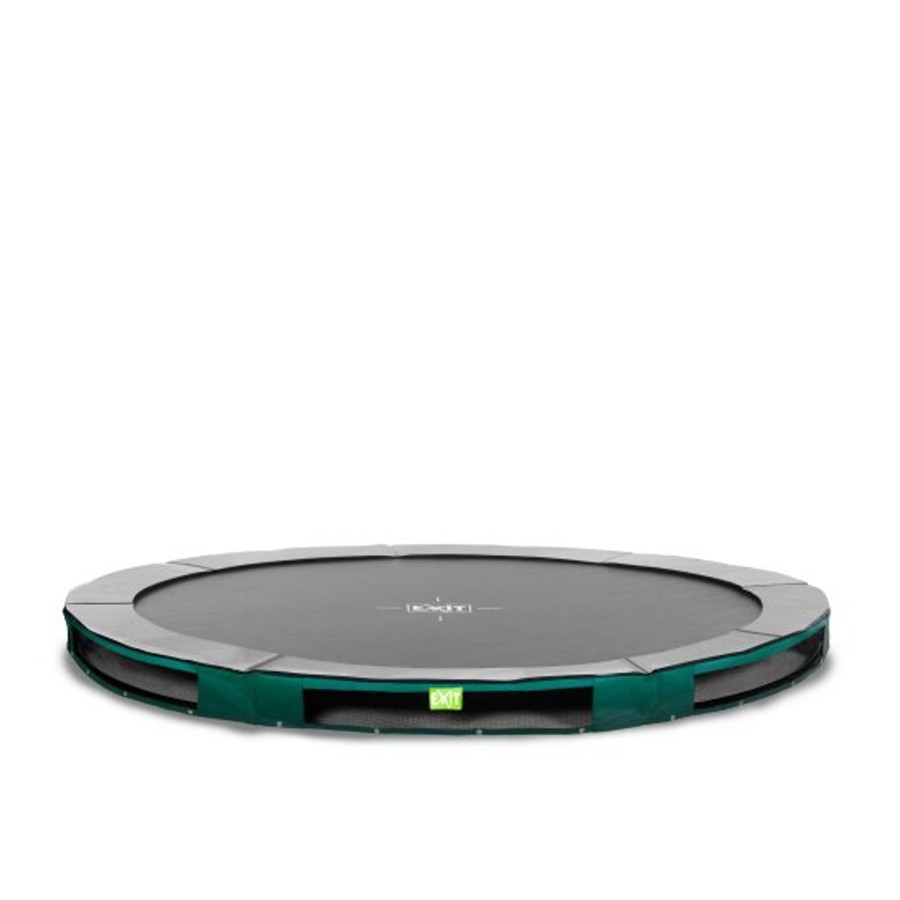 Trampolines EXIT Toys Ronde Trampolines | Exit Elegant Inground Sports Trampoline O366Cm - Groen