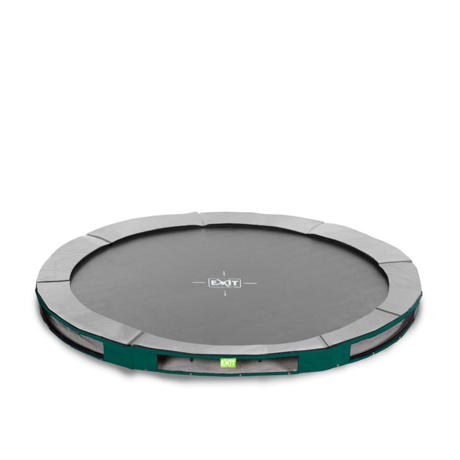 Trampolines EXIT Toys Ronde Trampolines | Exit Elegant Inground Sports Trampoline O366Cm - Groen