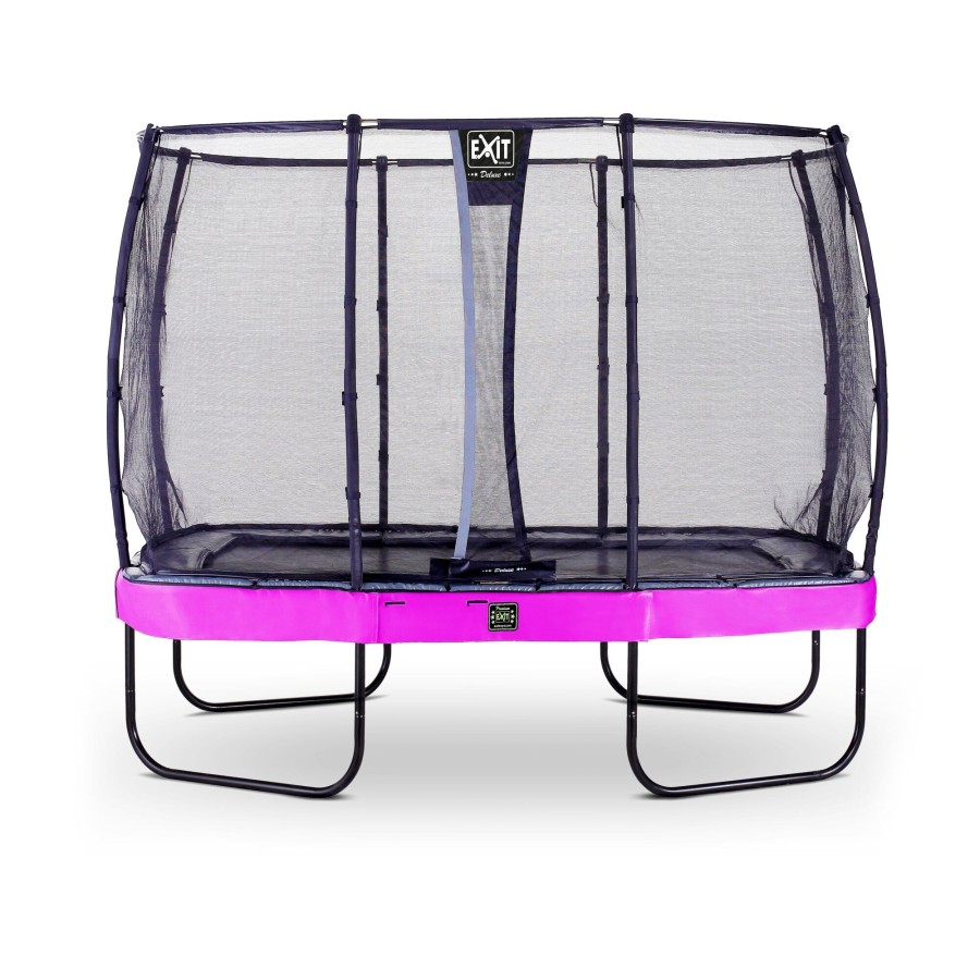 Trampolines EXIT Toys Rechthoekige Trampolines | Exit Elegant Premium Trampoline 214X366Cm Met Deluxe Veiligheidsnet - Paars