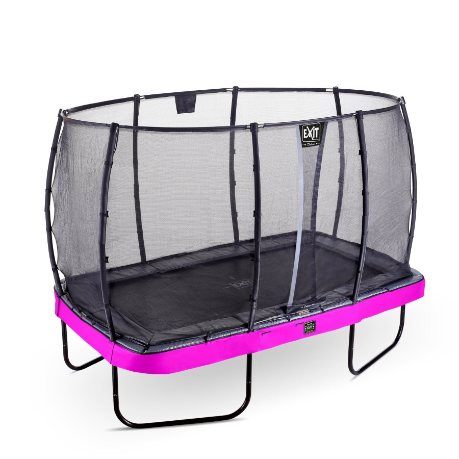 Trampolines EXIT Toys Rechthoekige Trampolines | Exit Elegant Premium Trampoline 214X366Cm Met Deluxe Veiligheidsnet - Paars