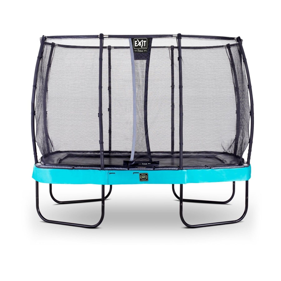 Trampolines EXIT Toys Rechthoekige Trampolines | Exit Elegant Premium Trampoline 214X366Cm Met Deluxe Veiligheidsnet - Blauw