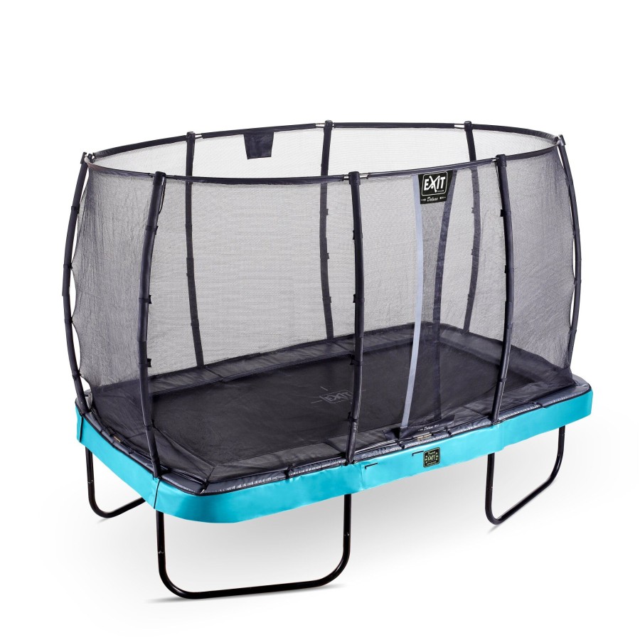 Trampolines EXIT Toys Rechthoekige Trampolines | Exit Elegant Premium Trampoline 214X366Cm Met Deluxe Veiligheidsnet - Blauw