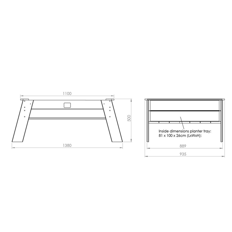 Zand- & Waterspeelgoed EXIT Toys | Exit Aksent Zandtafel