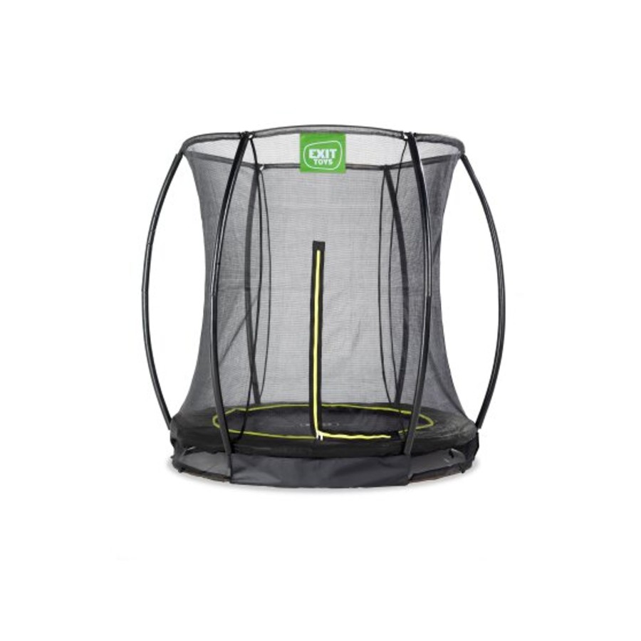 Trampolines EXIT Toys Ronde Trampolines | Exit Silhouette Inground Trampoline O183Cm Met Veiligheidsnet - Zwart