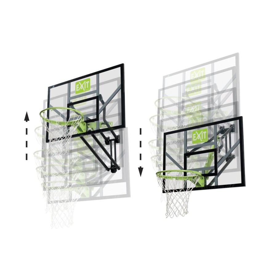 Sport EXIT Toys Basketbalpalen En -Borden | Exit Galaxy Basketbalbord Voor Muurmontage - Groen/Zwart