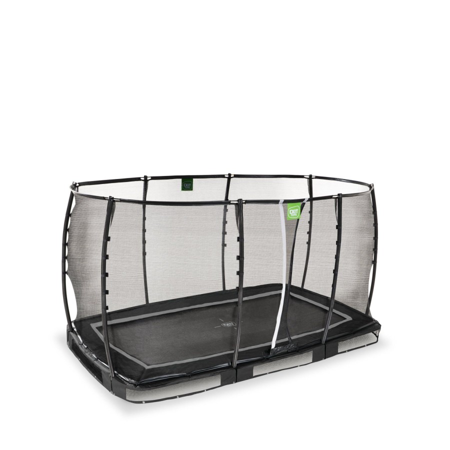 Trampolines EXIT Toys Rechthoekige Trampolines | Exit Allure Premium Inground Trampoline 214X366Cm - Zwart