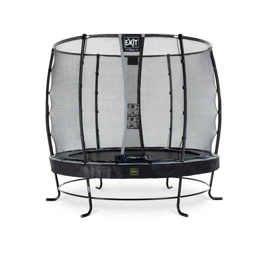 Trampolines EXIT Toys Ronde Trampolines | Exit Elegant Premium Trampoline O253Cm Met Deluxe Veiligheidsnet - Zwart