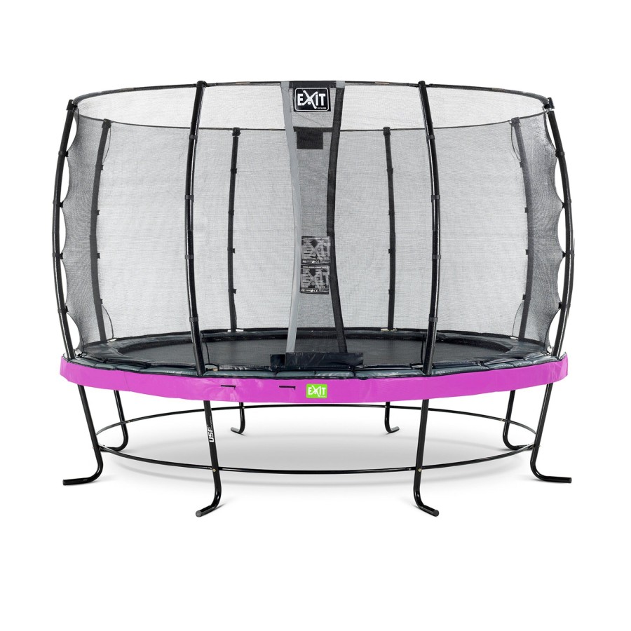 Trampolines EXIT Toys Ronde Trampolines | Exit Elegant Trampoline O366Cm Met Economy Veiligheidsnet - Paars