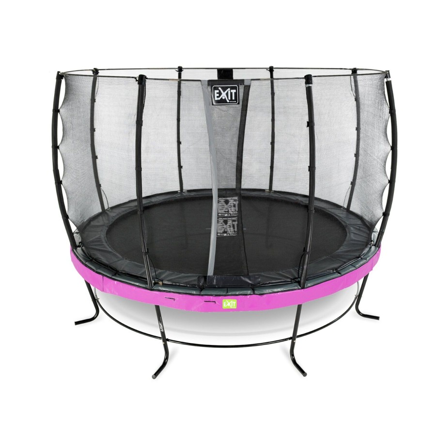 Trampolines EXIT Toys Ronde Trampolines | Exit Elegant Trampoline O366Cm Met Economy Veiligheidsnet - Paars