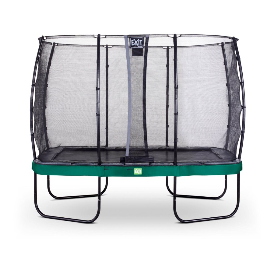 Trampolines EXIT Toys Rechthoekige Trampolines | Exit Elegant Trampoline 214X366Cm Met Economy Veiligheidsnet - Groen