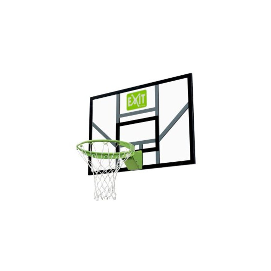 Sport EXIT Toys Basketbalpalen En -Borden | Exit Galaxy Basketbalbord Met Dunkring En Net - Groen/Zwart