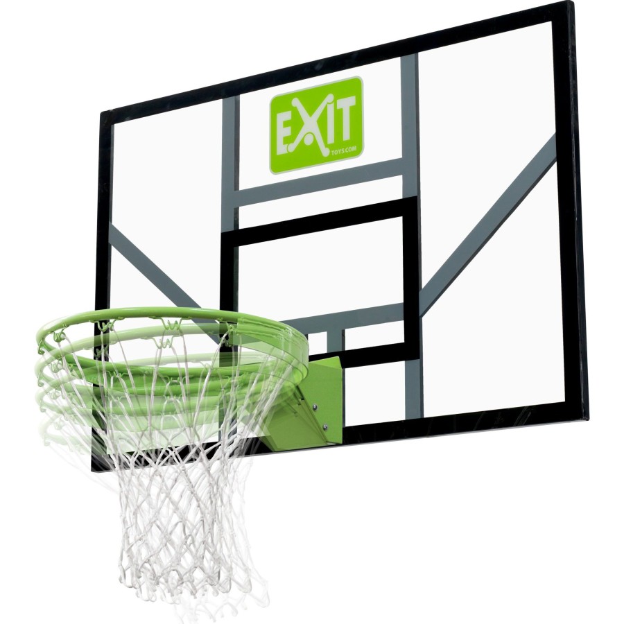 Sport EXIT Toys Basketbalpalen En -Borden | Exit Galaxy Basketbalbord Met Dunkring En Net - Groen/Zwart