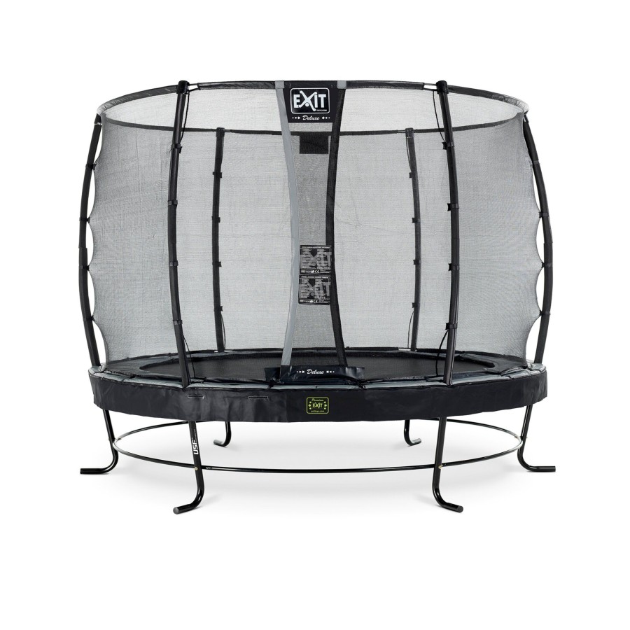 Trampolines EXIT Toys Ronde Trampolines | Exit Elegant Premium Trampoline O305Cm Met Deluxe Veiligheidsnet - Zwart