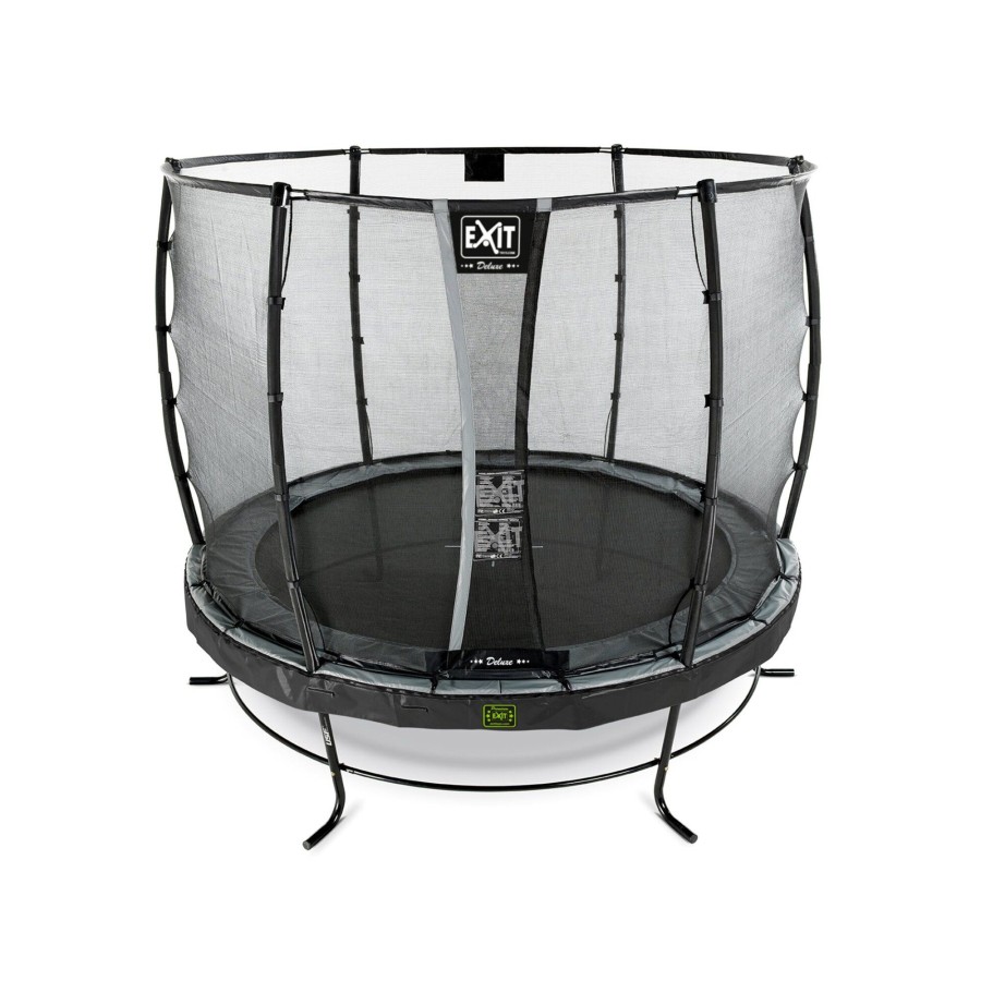 Trampolines EXIT Toys Ronde Trampolines | Exit Elegant Premium Trampoline O305Cm Met Deluxe Veiligheidsnet - Zwart