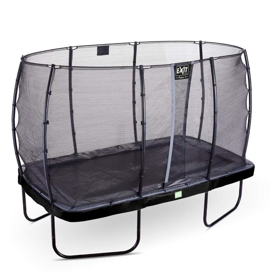 Trampolines EXIT Toys Rechthoekige Trampolines | Exit Elegant Trampoline 244X427Cm Met Economy Veiligheidsnet - Zwart