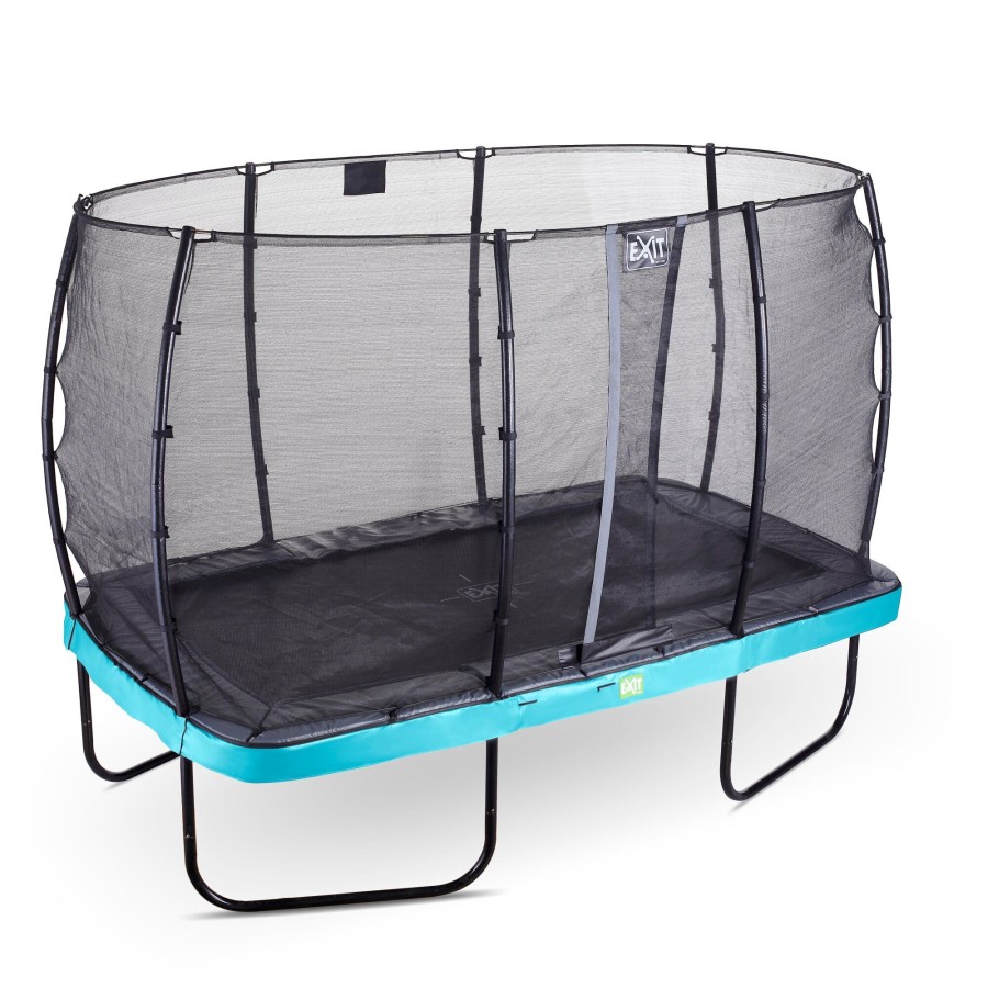 Trampolines EXIT Toys Rechthoekige Trampolines | Exit Elegant Trampoline 214X366Cm Met Economy Veiligheidsnet - Blauw