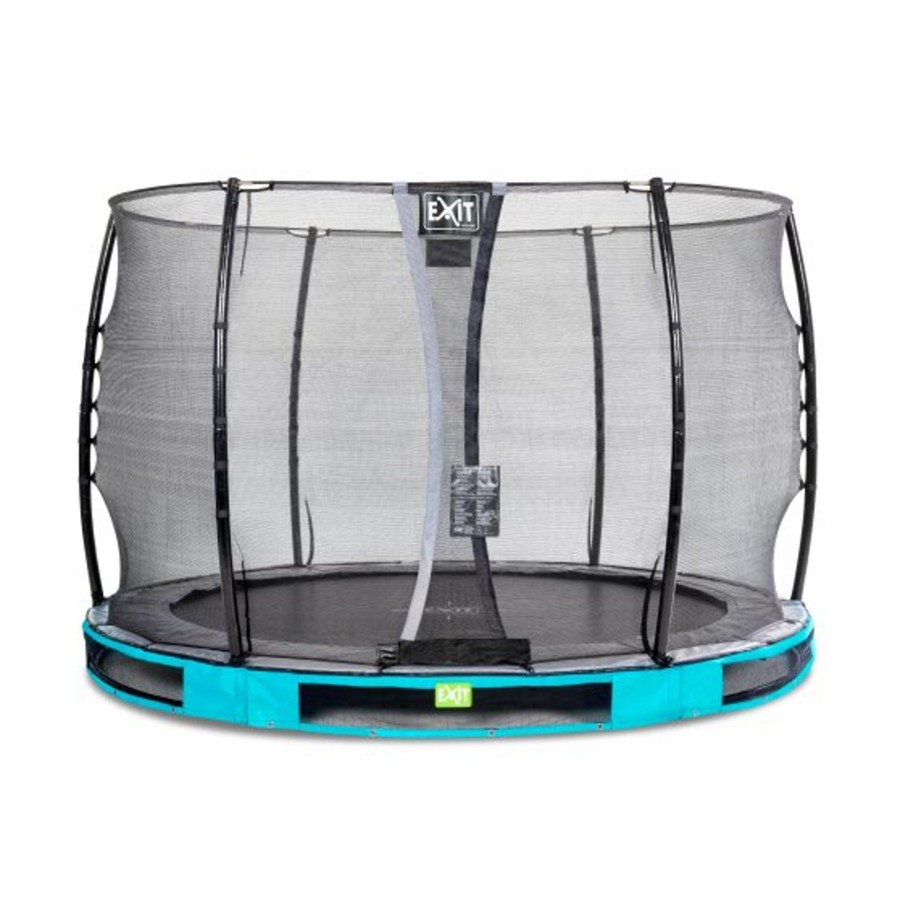 Trampolines EXIT Toys Ronde Trampolines | Exit Elegant Inground Trampoline O305Cm Met Economy Veiligheidsnet - Blauw