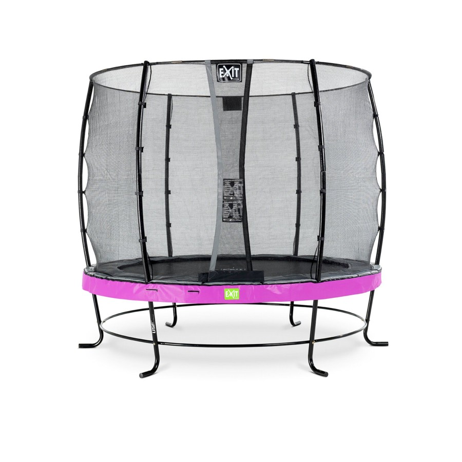 Trampolines EXIT Toys Ronde Trampolines | Exit Elegant Trampoline O253Cm Met Economy Veiligheidsnet - Paars