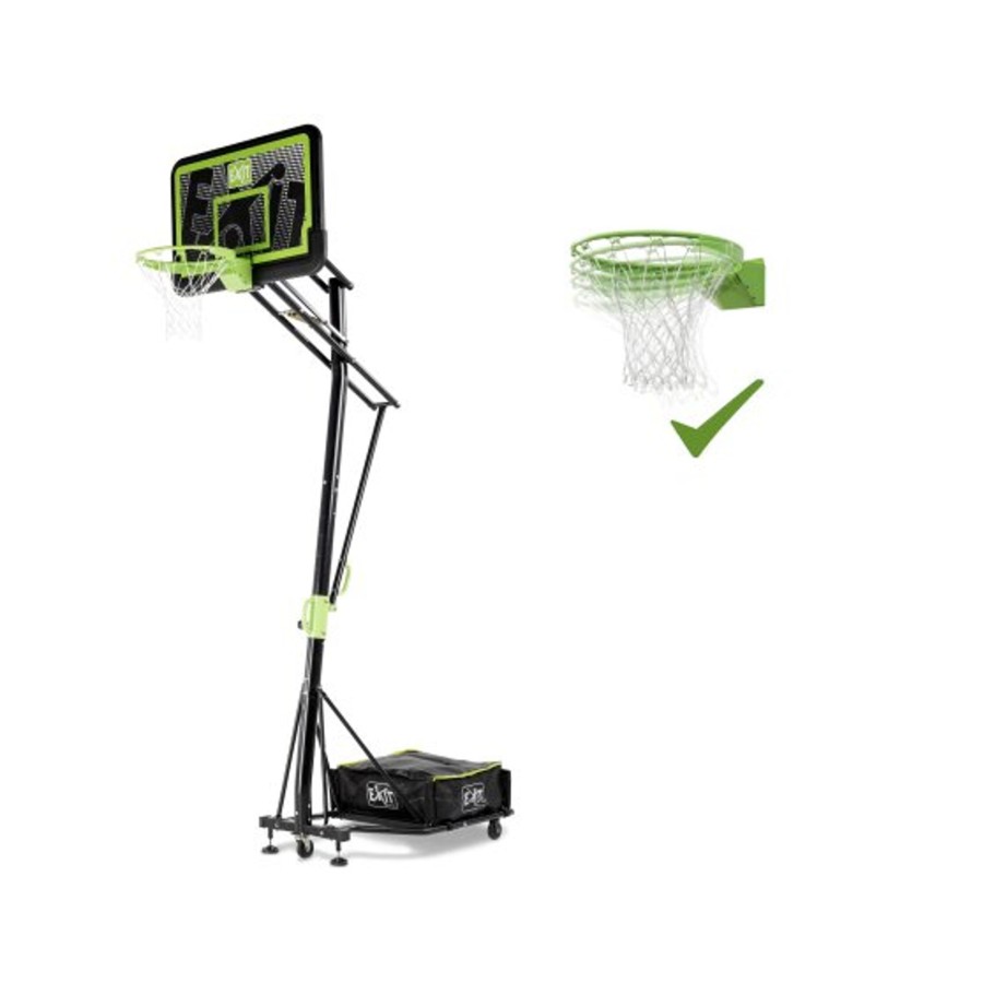 Sport EXIT Toys Basketbalpalen En -Borden | Exit Galaxy Verplaatsbaar Basketbalbord Op Wielen Met Dunkring - Black Edition