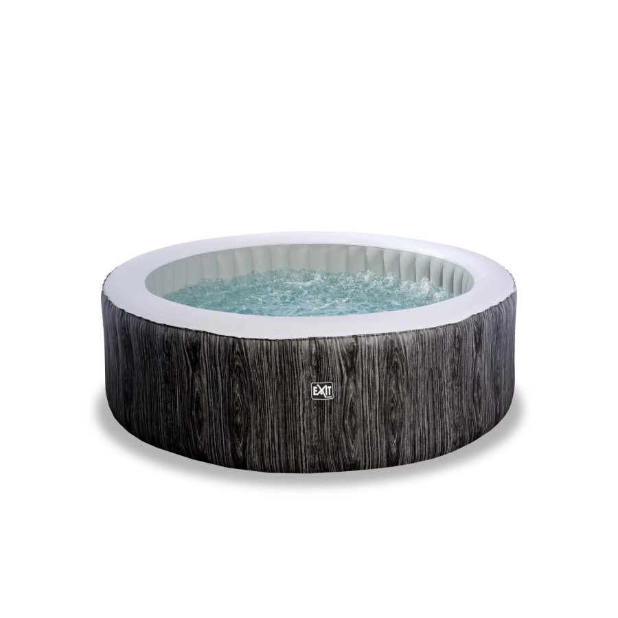 Zwembaden & Spa'S EXIT Toys Spa'S | Exit Wood Deluxe Spa (4 Personen) - Donkergrijs