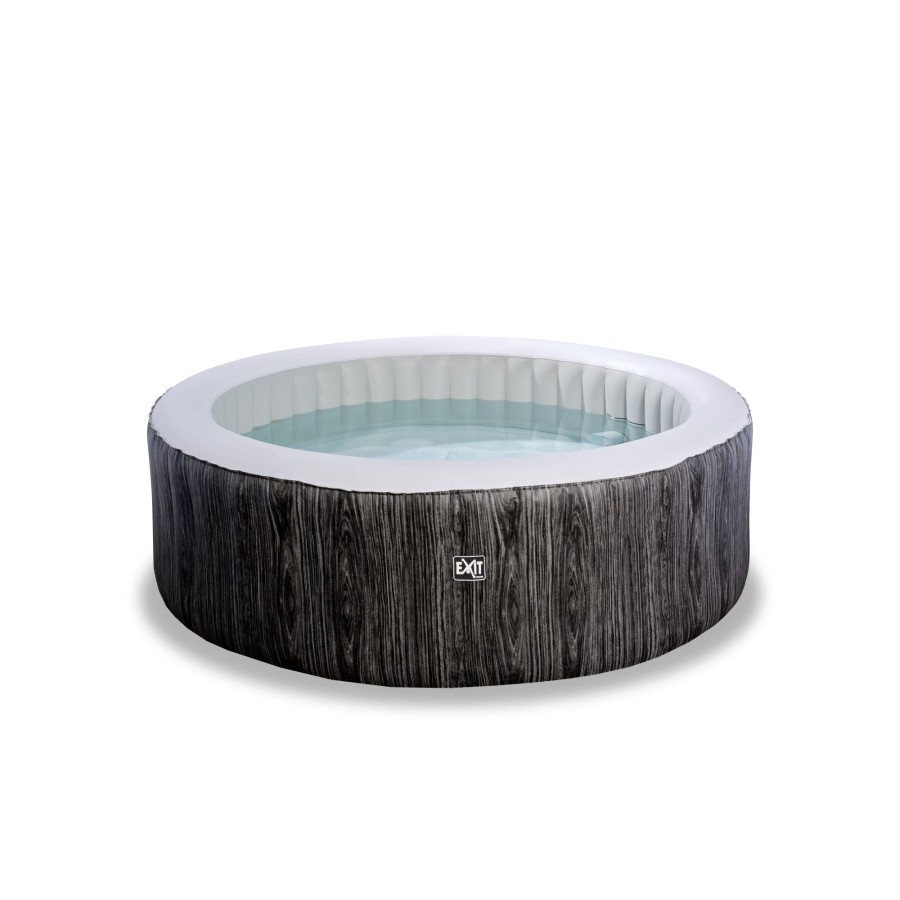 Zwembaden & Spa'S EXIT Toys Spa'S | Exit Wood Deluxe Spa (4 Personen) - Donkergrijs