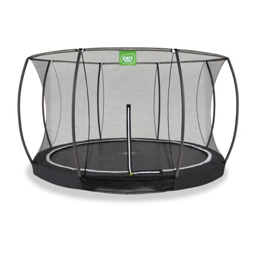 Trampolines EXIT Toys Ronde Trampolines | Exit Black Edition Inground Trampoline O366Cm - Zwart