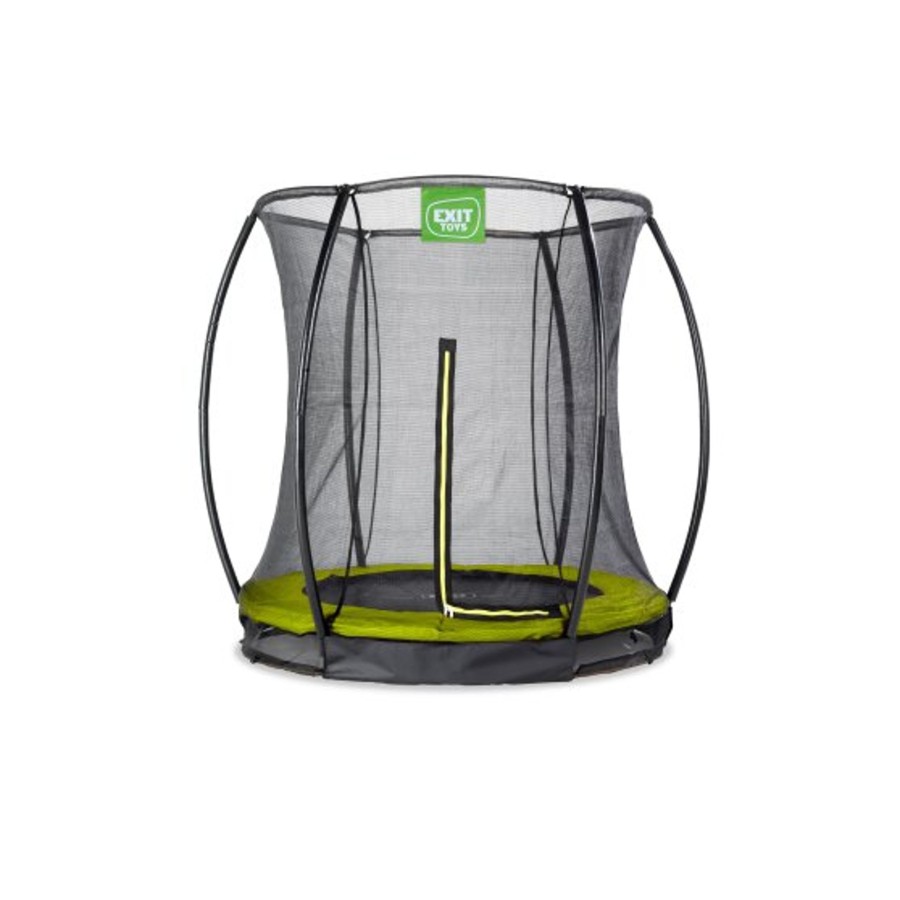 Trampolines EXIT Toys Ronde Trampolines | Exit Silhouette Inground Trampoline O183Cm Met Veiligheidsnet - Groen