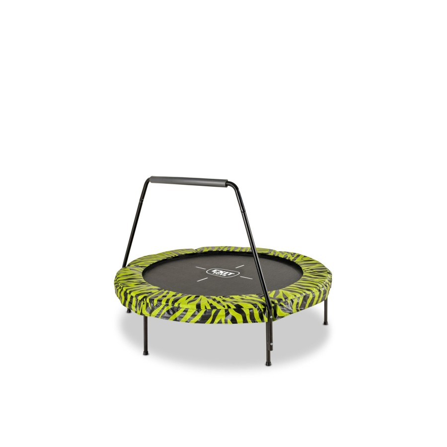 Trampolines EXIT Toys Ronde Trampolines | Exit Tiggy Junior Trampoline Met Beugel O140Cm - Zwart/Groen