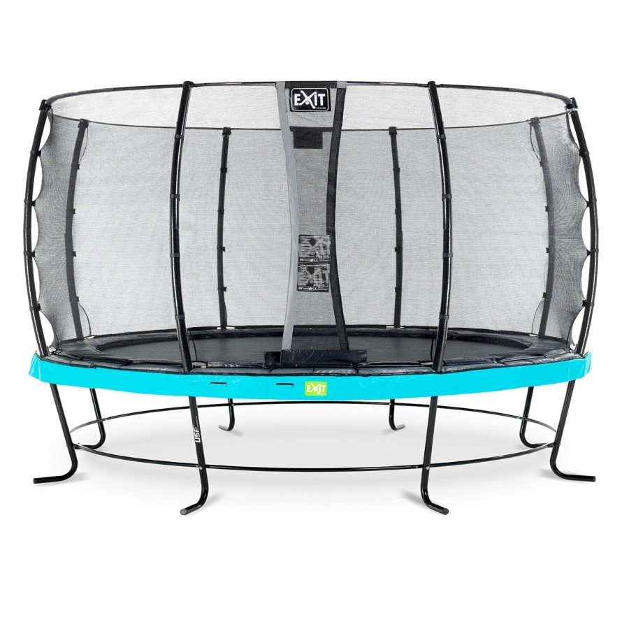 Trampolines EXIT Toys Ronde Trampolines | Exit Elegant Trampoline O427Cm Met Economy Veiligheidsnet - Blauw