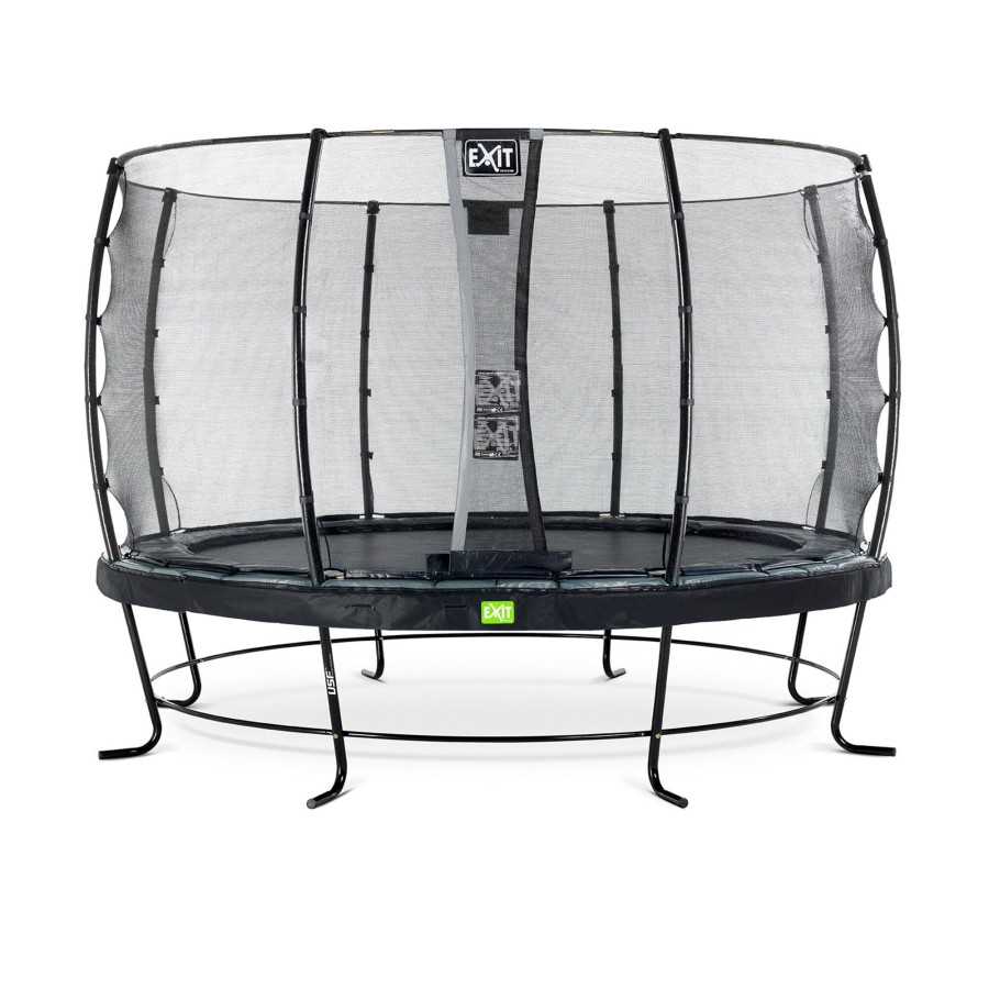 Trampolines EXIT Toys Ronde Trampolines | Exit Elegant Trampoline O366Cm Met Economy Veiligheidsnet - Zwart