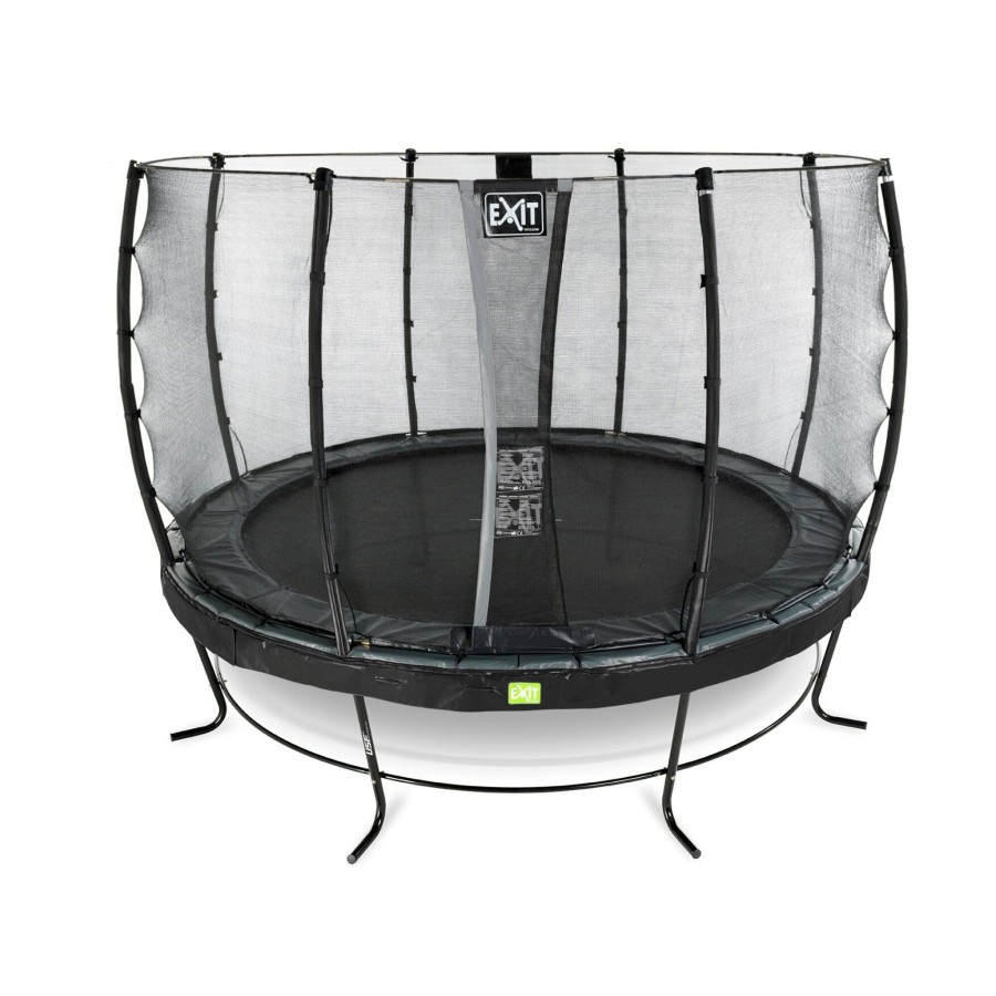 Trampolines EXIT Toys Ronde Trampolines | Exit Elegant Trampoline O366Cm Met Economy Veiligheidsnet - Zwart