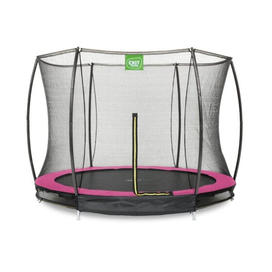 Trampolines EXIT Toys Ronde Trampolines | Exit Silhouette Inground Trampoline O305Cm Met Veiligheidsnet - Roze