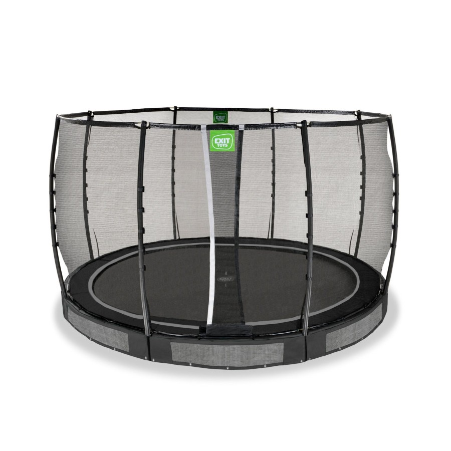 Trampolines EXIT Toys Ronde Trampolines | Exit Allure Premium Inground Trampoline O366Cm - Zwart