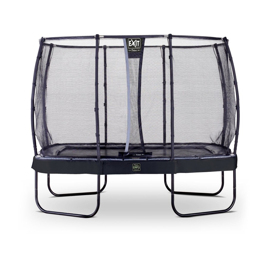 Trampolines EXIT Toys Trampolines Op Poten | Exit Elegant Premium Trampoline 214X366Cm Met Deluxe Veiligheidsnet - Zwart