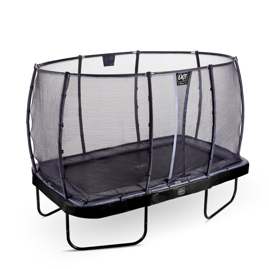 Trampolines EXIT Toys Trampolines Op Poten | Exit Elegant Premium Trampoline 214X366Cm Met Deluxe Veiligheidsnet - Zwart