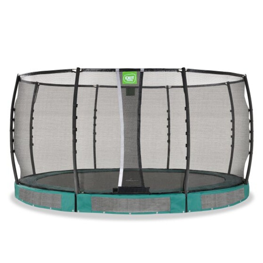 Trampolines EXIT Toys Ronde Trampolines | Exit Allure Premium Inground Trampoline O427Cm - Groen