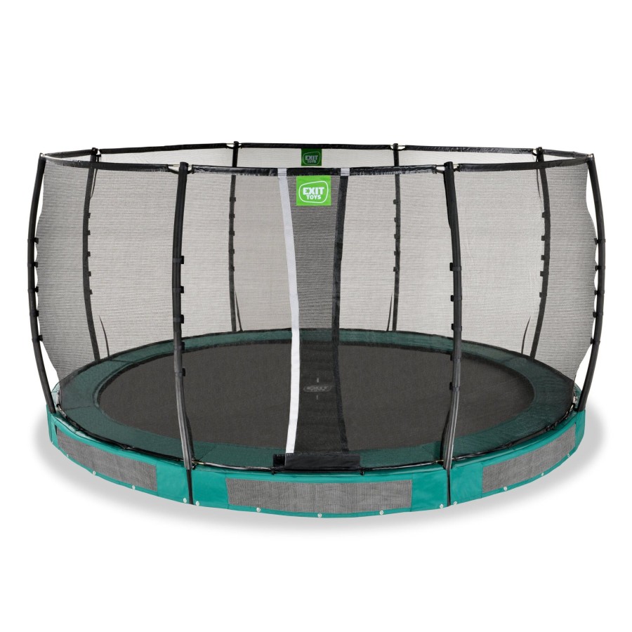 Trampolines EXIT Toys Ronde Trampolines | Exit Allure Premium Inground Trampoline O427Cm - Groen