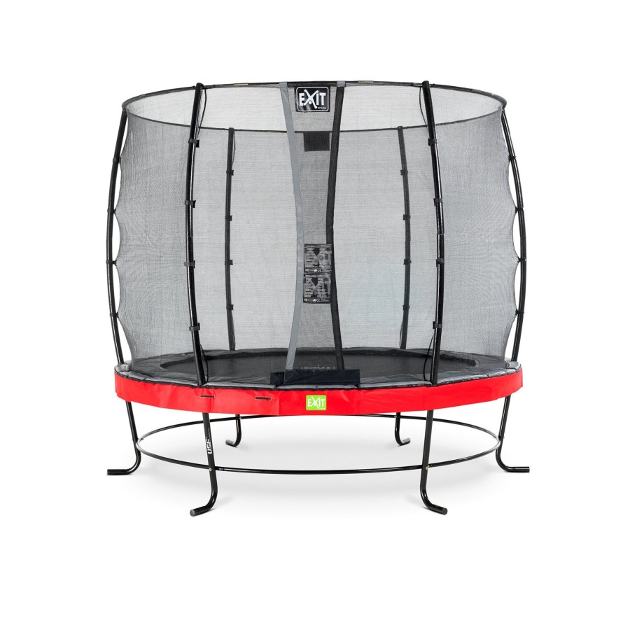 Trampolines EXIT Toys Ronde Trampolines | Exit Elegant Trampoline O253Cm Met Economy Veiligheidsnet - Rood