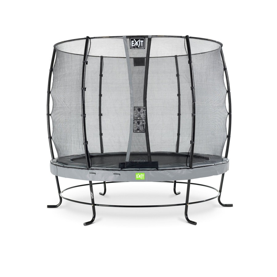 Trampolines EXIT Toys Ronde Trampolines | Exit Elegant Trampoline O253Cm Met Economy Veiligheidsnet - Grijs