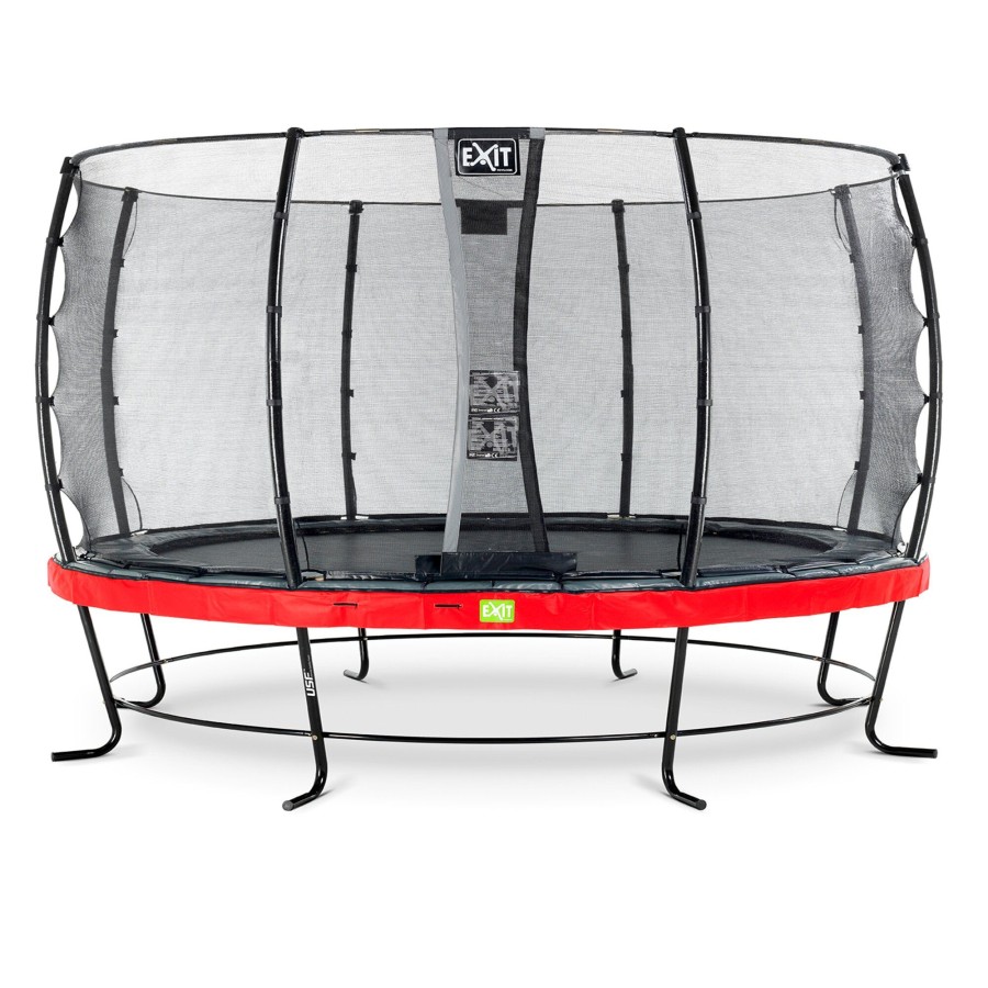 Trampolines EXIT Toys Ronde Trampolines | Exit Elegant Trampoline O427Cm Met Economy Veiligheidsnet - Rood