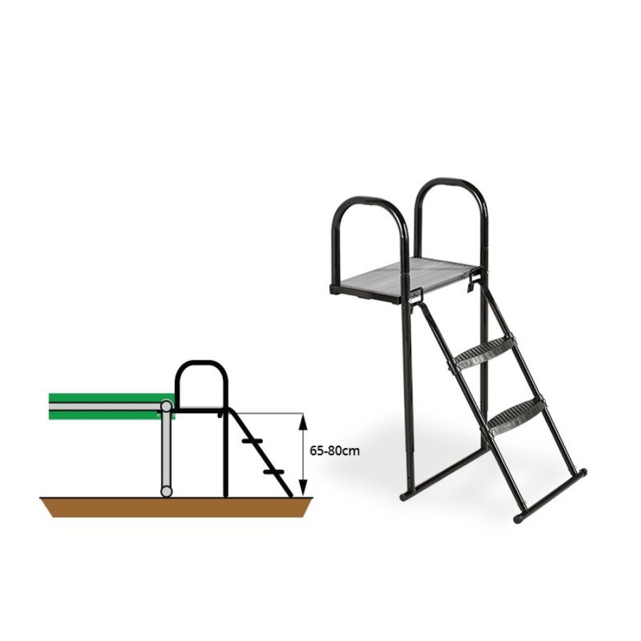 Trampolines EXIT Toys Trampoline Accessoires | Exit Trampoline Platform Met Ladder Voor Framehoogte Van 65-80Cm