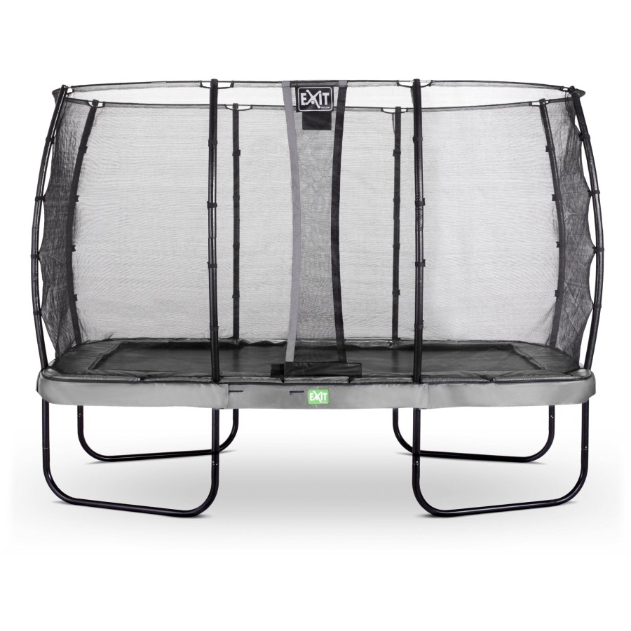 Trampolines EXIT Toys Rechthoekige Trampolines | Exit Elegant Trampoline 244X427Cm Met Economy Veiligheidsnet - Grijs