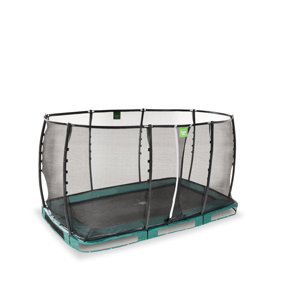 Trampolines EXIT Toys Rechthoekige Trampolines | Exit Allure Premium Inground Trampoline 214X366Cm - Groen