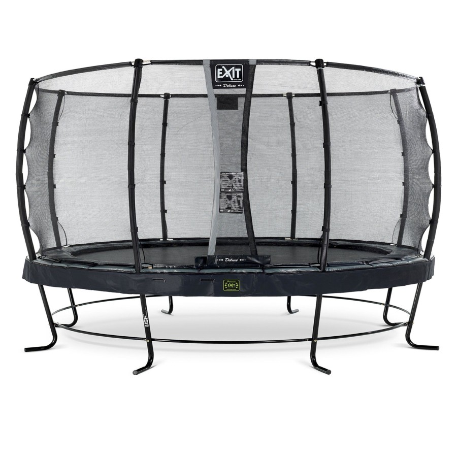 Trampolines EXIT Toys Ronde Trampolines | Exit Elegant Premium Trampoline O427Cm Met Deluxe Veiligheidsnet - Zwart